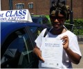  Bukky with Driving test pass certificate